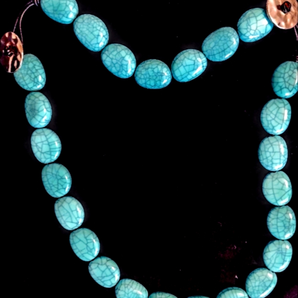 Turquoise and Silver look necklace
